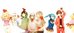  aqua_eyes aqua_hair bad_id bad_pixiv_id blonde_hair creator_connection ene_(kagerou_project) jinzou_enemy_(vocaloid) kagerou_project kano_shuuya kido_tsubomi kisaragi_attention_(vocaloid) kisaragi_momo kisaragi_shintarou kozakura_marry long_hair mekakushi_code_(vocaloid) multiple_boys multiple_girls pomuta_(tama922) seto_kousuke short_hair smile souzou_forest_(vocaloid) twintails vocaloid 