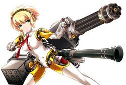  aegis blonde_hair gun megaten persona persona_3 short_hair weapon white yoshimo 