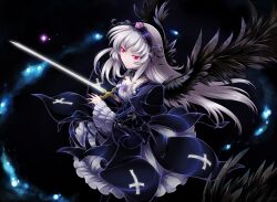  dress mtyy rozen_maiden suigintou sword wallpaper wings 