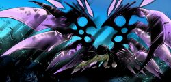  abstract aidanak47 chains chaos_(sora_no_otoshimono) claws colorized commentary_request female highres mechanical_wings monster sora_no_otoshimono wings 