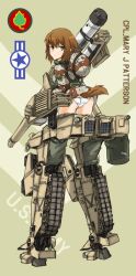  ass bad_id bad_pixiv_id brown_hair camouflage camouflage_headwear camouflage_shirt cannon combat_helmet dakku_(ogitsune) desert_camouflage female gun helmet land_striker long_sleeves looking_at_viewer looking_back m1_abrams_(personification) m256_smoothbore medium_hair no_pants original panties pasgt_helmet personification photoshop_(medium) shirt smoke_grenade_launcher solo standing strike_witches_1991 striker_unit tail underwear uniform weapon white_panties world_witches_series 