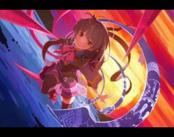  adapted_costume alternate_wings asymmetrical_wings atori black_hair black_thighhighs commentary_request dutch_angle female houjuu_nue letterboxed red_eyes short_hair smile solo thighhighs touhou wings 