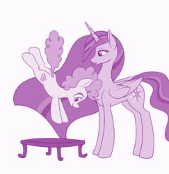  2019 alicorn animated boop dstears duo earth_pony equid equine female feral friendship_is_magic hasbro horn horse jumping li&#039;l_cheese_(mlp) mammal monochrome my_little_pony mythological_creature mythological_equine mythology nose_boop pony short_playtime simple_background trampoline twilight_sparkle_(mlp) white_background wings 