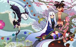  bird katanagatari maniwa_koumori snake togame yasuri_shichika 