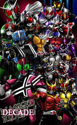  6+boys antennae bad_id bad_pixiv_id belt commentary_request everyone highres kamen_rider kamen_rider_555 kamen_rider_agito kamen_rider_agito_(series) kamen_rider_amazon kamen_rider_amazon_(series) kamen_rider_black kamen_rider_black_(series) kamen_rider_black_rx kamen_rider_black_rx_(series) kamen_rider_blade kamen_rider_blade_(series) kamen_rider_dcd kamen_rider_decade kamen_rider_den-o kamen_rider_den-o_(series) kamen_rider_diend kamen_rider_double kamen_rider_faiz kamen_rider_hibiki kamen_rider_hibiki_(series) kamen_rider_kabuto kamen_rider_kabuto_(series) kamen_rider_kiva kamen_rider_kiva_(series) kamen_rider_kivala kamen_rider_kuuga kamen_rider_kuuga_(series) kamen_rider_ryuki kamen_rider_ryuki_(series) kamen_rider_w multiple_boys nof photoshop_(medium) scarf standing 