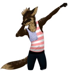  2018 alpha_channel american_flag anthro canton clothing dabbing digital_media_(artwork) flag flag_clothing flag_print flag_shirt flag_topwear fur hi_res hyena junijoobs male mammal markings meme pattern_clothing pattern_shirt pattern_tank_top pattern_topwear print_clothing print_shirt print_tank_top print_topwear shirt solo spots spotted_body spotted_fur striped_clothing striped_shirt striped_tank_top striped_topwear stripes tank_top topwear united_states_of_america 