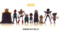  1other 4boys 4girls absurdres alphys ambiguous_gender arms_behind_back arthropod_girl asgore_dreemurr bad_id bad_pixiv_id bandana bare_shoulders barefoot black_footwear black_hair black_shirt black_shorts blonde_hair blue_jacket blue_pants blue_shirt blue_shorts blue_skin boots bow brown_hair cape clenched_hands colored_skin commentary_request copyright_name crown cup dress english_text extra_arms fins frisk_(undertale) fur-trimmed_jacket fur_trim furry gameplay_mechanics gloves hairbow hand_on_own_hip hands_in_pockets hands_up heart highres holding horns jacket jumpsuit kashu_(hizake) knee_boots lab_coat legs_apart long_hair long_sleeves mettaton mettaton_ex muffet multiple_boys multiple_girls pants papyrus_(undertale) ponytail puffy_short_sleeves puffy_sleeves purple_cape purple_dress purple_footwear raglan_sleeves red_bow red_footwear red_gloves red_hair red_jumpsuit red_scarf reflection robot sans_(undertale) scarf shirt short_hair short_jumpsuit short_sleeves short_twintails shorts simple_background skeleton sleeveless sleeveless_shirt slippers spider_girl standing striped_clothes striped_shirt tail teacup teapot toriel translated twintails undertale undyne white_background white_footwear yellow_headwear 