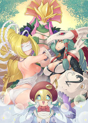  +_+ 4girls :d :o aqua_hair armor ass bare_shoulders bird blindfold blonde_hair blue_eyes bow breasts bubble buckle ceresmon ceresmon_medium choker claws cleavage commentary_request crack digimon digimon_(creature) dove feathers flower gauntlets gloves hair_over_one_eye hair_tubes hands_on_own_cheeks hands_on_own_face head_wings helmet highres imagining jewelry large_breasts lips long_hair looking_at_viewer mask mervamon multiple_girls navel necklace open_mouth pink_hair plant pointy_ears purple_eyes sasasi sharp_teeth shiny_skin shoulder_blades shoulder_pads signature sirenmon slit_pupils smile snake sparkle spikes teeth tongue tongue_out underboob venusmon very_long_hair vines wings yellow_eyes 