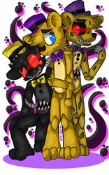  2015 5:8 animatronic bear five_nights_at_freddy&#039;s five_nights_at_freddy&#039;s_4 fredbear_(fnaf) group hi_res machine male mammal nightmare_(fnaf) nightmare_fredbear_(fnaf) robot scottgames skimmywolf 