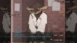  16:9 avali clothing english_text femboy hi_res hushloafs invalid_tag sfw sweater text topwear visual_novel_interface widescreen 