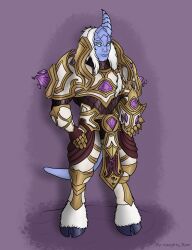  absurd_res armor blizzard_entertainment confident draenei hi_res hooves horn male muscular naughty_ram paladin warcraft 