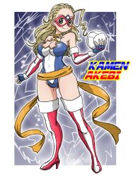  american_flag american_flag_print ball blonde_hair blue_leotard boots breasts brown_eyes character_name cleavage_cutout closed_mouth clothing_cutout commentary cosplay covered_navel domino_mask earrings elbow_gloves electricity female flag_print full_body girls_und_panzer gloves hair_pulled_back hairband high_heel_boots high_heels highleg highleg_leotard holding holding_ball jewelry kamen_america kamen_america_(comic) kamen_america_(cosplay) leotard long_hair looking_at_viewer mask medium_breasts orange_sash outside_border ponytail print_footwear print_gloves print_leotard sasaki_akebi sleeveless_leotard smile solo standing takahashi_kurage thigh_boots volleyball_(object) white_hairband 