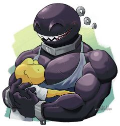  absurd_res animal_humanoid anthro chain_chomp chains clothed clothing collar cuff_(restraint) duo fangs hi_res hug humanoid koopa koopa_humanoid koopa_troopa male male/male mario_bros muscular nintendo reptile reptile_humanoid restraints scalie scalie_humanoid shackles shirt smile smiley_face tank_top teeth topwear turtle turtle_humanoid unsettled_(artist) 