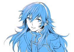  blue_eyes blue_hair commentary_request female fire_emblem fire_emblem_awakening iwatsuki long_hair looking_at_viewer lucina_(fire_emblem) smile solo tiara 