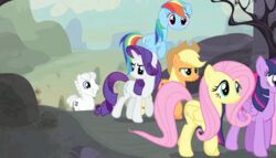  2015 alicorn animated animation_error applejack_(mlp) blue_body blue_feathers double_diamond_(mlp) earth_pony equid equine feathered_wings feathers female feral fluttershy_(mlp) flying friendship_is_magic fur group hair hasbro horn horse long_neck looking_at_viewer mammal multicolored_hair my_little_pony mythological_creature mythological_equine mythology pegasus pinkie_pie_(mlp) pony purple_body purple_feathers purple_fur purple_hair rainbow_dash_(mlp) rarity_(mlp) short_playtime starlight_glimmer_(mlp) superedit third-party_edit twilight_sparkle_(mlp) two_tone_hair unicorn wings yellow_body yellow_feathers 