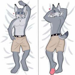  1:1 anthro body_pillow dakimakura dakimakura_design dakimakura_pillow dakimakura_pose dakimakura_style echo_(game) echo_(series) echo_project felid feline hi_res lynx male mammal pillow solo tj_hess 