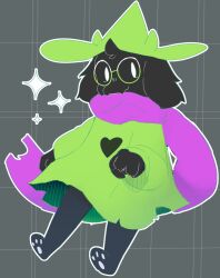  anthro bovid caprine deltarune digital_media_(artwork) eyewear glasses goat iceeon looking_at_viewer male mammal pawpads ralsei scarf simple_background solo undertale_(series) 