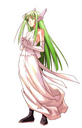  akamatsu_ken android back_bow blunt_bangs blunt_ends bow breasts cleavage collarbone cropped_shirt elbow_gloves expressionless female full_body gloves green_eyes green_hair highres joints karakuri_chachamaru legs_apart long_skirt looking_ahead mahou_sensei_negima! medium_breasts moire official_art open_mouth own_hands_clasped own_hands_together ribbon robot_ears robot_girl robot_joints scan shirt shirt_ribbon simple_background skirt standing straight_hair third-party_source white_background white_bow white_gloves white_ribbon white_shirt white_skirt 