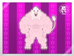  anthro areola biceps biped cartoon_network feet felid fingers hi_res jdbo-arts lion lion_(steven_universe) male male/male mammal muscular pantherine solo steven_universe 