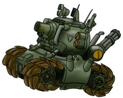  caterpillar_tracks commentary_request drops_mint gun machine_gun metal_slug military military_vehicle motor_vehicle no_humans sv001_(metal_slug) tank vehicle_focus weapon white_background 