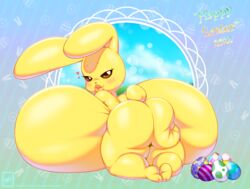  absurd_res anthro ass big_breasts big_butt breasts candy dessert easter egg female food happy_easter hi_res holidays huge_breasts hyper hyper_breasts lagomorph leporid lips mammal marshmallow peeps presenting presenting_hindquarters rabbit solo walter_sache 