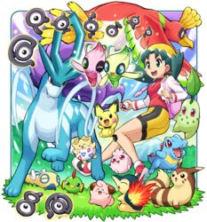  alternate_color bike_shorts border celebi chikorita cleffa cyndaquil dunsparce female furret grass ho-oh holding holding_poke_ball igglybuff kris_(pokemon) natu pichu poke_ball poke_ball_(basic) pokegear pokemoa pokemon pokemon_(creature) pokemon_gsc shiny_and_normal shiny_pokemon smile starter_pokemon_trio suicune togepi totodile twintails unown unown_a unown_c unown_l unown_r unown_s unown_t unown_y unownglyphics white_border 