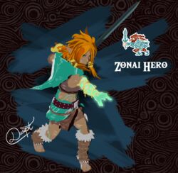  barbarian clothing concept_art glowing_arms hair hero humanoid hylian link long_hair male mammal markings mrdidox nintendo not_furry rauru&#039;s_arm tattoo tears_of_the_kingdom the_legend_of_zelda tribal tribal_markings warrior 