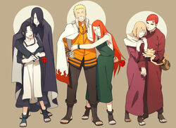  3boys 3girls black_hair blonde_hair boruto:_naruto_next_generations cape carnation cloak closed_eyes commentary_request element_bending facial_mark flower forehead_mark gaara_(naruto) geokinesis grin hokage karura_(naruto) long_hair magic mother&#039;s_day mother_and_son multiple_boys multiple_girls naruto_(series) naruto_shippuuden ninja oba-min photoshop_(medium) red_carnation red_flower red_hair sand smile tattoo time_paradox uchiha_mikoto uchiha_sasuke uzumaki_kushina uzumaki_naruto very_long_hair whisker_markings 