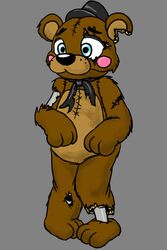  animatronic anthro bear bow_tie clothing creepy damage exposed_endoskeleton five_nights_at_freddy&#039;s five_nights_at_freddy&#039;s_2 freddy_(fnaf) hat headgear headwear hi_res machine male mammal pink_cheeks robot scottgames sheered_molly solo top_hat torn_clothing withered_freddy_(fnaf) 