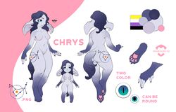  anthro ass blue_eyes blue_hair blue_paws butt_tattoo canid canine canis chrys_(lumarion) domestic_dog female hair hybrid lagomorph leporid lgbt_pride mammal model_sheet nonbinary_(lore) nonbinary_pride_colors okami_ten pawpads paws pink_pawpads pride_colors pupils rabbit slit_pupils solo tail tattoo teal_eyes wavy_hair white_body 