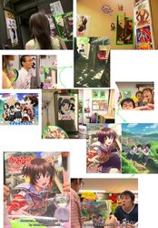  6+girls character_request collage copyright_request ghost_in_the_shell highres hitotsubashi_tama hitotsubashi_yurie ikkitousen indoors kamichu! maid_in_akihabara mako multiple_girls otaku_room photo_(medium) ryofu_housen saegusa_matsuri saegusa_miko shijou_mitsue stuffed_animal stuffed_toy 