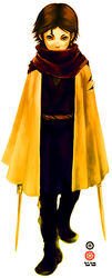  androgynous belt black_hair buckle cape coat copyright_request female full_body kaneda_eiji looking_at_viewer short_hair simple_background solo walking white_background 