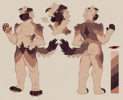  4_toes 5_fingers anthro arm_tuft ass back_markings bedroom_eyes belly biped black_nose bodily_fluids breath brown_body brown_ears brown_face brown_feet brown_fur brown_markings brown_pubes brown_spots brown_tail brown_toes canid canine canis claws digital_media_(artwork) domestic_dog eyebrows fangs feet fingers flat_colors floppy_ears front_view full-length_portrait fur glistening glistening_butt hair headshot_portrait jake_(moth_sprout) male mammal markings model_sheet monotone_hair moth_sprout multicolored_body multicolored_face multicolored_fur narrowed_eyes nipples nude open_mouth pawpads pink_inner_ear pink_nipples pink_pawpads pink_tongue portrait pubes rear_view red_eyes red_sclera saliva saliva_string seductive shoulder_tuft simple_background smile solo spots spotted_body spotted_fur spotted_legs spotted_shoulders standing tail tan_arms tan_background tan_belly tan_body tan_fur tan_hair tan_legs tan_tail teeth toes tongue tuft whiskers 