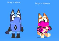  anthro australian_cattle_dog bingo_heeler bluey_(series) bluey_heeler canid canine canis cattledog clothing cosplay costume domestic_dog female herding_dog kitana_(mortal_kombat) mammal midway mileena_(mortal_kombat) mortal_kombat mortal_kombat_deception netherrealm_studios pastoral_dog solo 