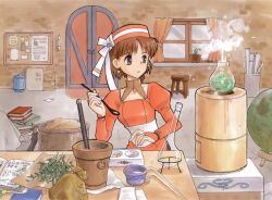  :o alchemy atelier_(series) atelier_elie bag basket black_pantyhose book bookmark bow bowl box bridal_gauntlets brown_eyes brown_hair chair curtains desk door dress earrings elfir_traum female flask flat_chest globe hat indoors jewelry leaf looking_away official_art orange_hat orange_shirt pantyhose paper parted_bangs plant pot potted_plant retort ribbon shirt short_hair side_slit smoke solo spoon standing stool surprised trash_can turtleneck upper_body very_short_hair window wooden_door yamagata_isaemon 