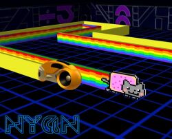  crossover domestic_cat felid feline felis food light_cycle mammal meme nyan_cat pop-tarts rainbow tha_pig tron 