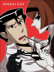  black_hair brown_hair pale_skin r_dorothy_wayneright roger_smith sweat the_big_o 