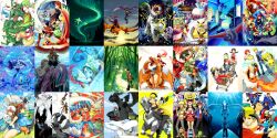  !? 6+boys 6+girls absurdres aerodactyl afro altaria alternate_form annotated arceus backwards_hat bad_id bad_pixiv_id barry_(pokemon) baseball_cap beak bird black_hair blonde_hair blue_eyes blue_feathers blue_oak brendan_(pokemon) brown_hair celebi charizard chikorita chimchar chinchou closed_eyes cloud coat cyndaquil darkrai dawn_(pokemon) dialga dragonite eevee electricity elesa_(pokemon) emolga espeon ethan_(pokemon) eusine_(pokemon) feathers feraligatr fiery_tail flame-tipped_tail flareon flint_(pokemon) fluffy flygon flying forest forked_tail garchomp gardevoir giratina giratina_(altered) giratina_(origin) glaceon gorebyss green_hair gyarados handheld_game_console hat highres hilbert_(pokemon) hilda_(pokemon) ho-oh holding holding_poke_ball holding_pokemon huntail hydreigon jirachi jolteon kris_(pokemon) kyogre lanturn latias latios leafeon lucas_(pokemon) lugia luvdisc lyra_(pokemon) magikarp manaphy mantine max_(pokemon) may_(pokemon) meganium metagross milotic morty_(pokemon) mudkip multiple_boys multiple_girls n_(pokemon) nature night night_sky nintendo_ds on_shoulder oshawott palkia photoshop_(medium) pikachu piplup poke_ball poke_ball_(basic) poke_ball_print pokemon pokemon_(anime) pokemon_(classic_anime) pokemon_(creature) pokemon_adventures pokemon_bw pokemon_dppt pokemon_emerald pokemon_gsc pokemon_hgss pokemon_on_shoulder pokemon_platinum pokemon_rgby pokemon_rse pokemon_rse_(anime) poliwrath rayquaza red_(pokemon) red_eyes red_hair relicanth remoraid reshiram riding riding_pokemon running salamence satoshi_(pokemon) sceptile seaking sharpedo shaymin shaymin_(land) shaymin_(sky) shopping_cart silver_(pokemon) sky snivy snorlax steven_stone suicune sun supermarket tail tegaki tentacool tentacruel tepig tometo_pot torchic totodile tree treecko turtwig typhlosion umbreon underwater unown unown_a unown_d unown_e unown_g unown_h unown_i unown_l unown_n unown_o unown_r unown_s unown_t unown_u unown_v unown_w unownglyphics vaporeon venusaur volkner_(pokemon) wailmer wailord wallace_(pokemon) white_feathers winter_clothes zebstrika zekrom 