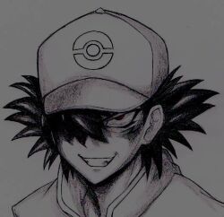  1boy baseball_cap cap evil_face hat lolicon pokemon pokemon_(anime) satoshi_(pokemon) 