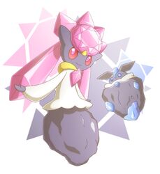  ambiguous_gender carbink craftsman diancie duo female generation_6_pokemon legendary_pokemon nintendo pokemon pokemon_(species) 