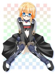  adele_balfetto black_legwear blonde_hair blue_eyes bodysuit glasses kyoukai_senjou_no_horizon kyoukaisenjou_no_horizon narumi_yuu_(imitmoon) narumiyu 