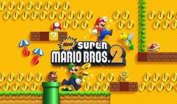  2boys beanstalk brothers coin coins goomba koopa_troopa luigi mario mario_(series) multiple_boys mushroom new_super_mario_bros. new_super_mario_bros._2 official_art parachute siblings smile spiny super_mario_bros. 