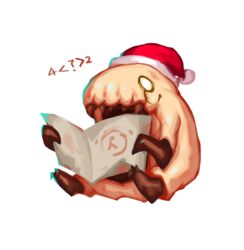  animal_focus annoicw counting half-life_(series) half-life_2 hat headcrab holding holding_paper lamarr math monocle no_humans numbered paper reading santa_hat sitting solo white_background 