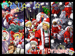  6+boys 6+girls adelheid_bernstein alice_margatroid asakura_ryouko bakumatsu_rouman cable_(marvel) capcom character_request christmas cirno commentary_request crossover death-adder fernandez final_fantasy final_fantasy_xi golden_axe gouketsuji_ichizoku hananokouji_kurara hinanawi_tenshi hong_meiling inusurvivor k&#039;_(kof) kagami_shinnosuke kanon krizalid kurata_sayuri len_(tsukihime) m.u.g.e.n marvel matching_shanghai maxima melty_blood mukai_(kof) multiple_boys multiple_crossover multiple_girls painttool_sai_(medium) q_(street_fighter) remilia_scarlet rorschach rugal_bernstein sachiel_(mugen) shanghai_doll snk street_fighter suzumiya_haruhi_no_yuuutsu the_king_of_fighters touhou tsukihime vaan_(ff11) waku_waku_7 watchmen white_len_(tsukihime) yumizuka_satsuki 