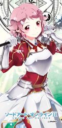  armor bad_id bad_pixiv_id breastplate faulds female flanged_mace gauntlets holding holding_mace holding_weapon lisbeth_(sao) lisbeth_(sao-alo) mace pink_eyes pink_hair playback pointy_ears short_hair sword_art_online weapon 