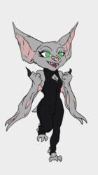  anthro bat big_ears bounce breasts cleavage clothed clothing eyelashes fanfiction fangs female happy leaf-nosed_bat lucy_sang magister-kekko mammal microbat solo teeth third-party_edit vampire vampire_bat wings yangochiropteran 