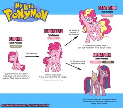  2015 absurd_res blue_eyes chart crossover earth_pony english_text equid equine evolution_chart female feral friendship_is_magic greenlinzerd hair hasbro hi_res horse madame_le_floure_(mlp) mammal my_little_pony nintendo pink_hair pinkamena_(mlp) pinkie_pie_(mlp) pokemon pony solo text 