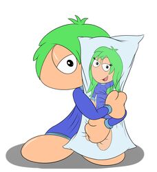  cpctail cricetid dakimakura dakimakura_design female green_hair hair hi_res lemming lemmings male mammal pillow rodent 