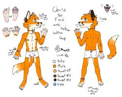  anklet anthro bartek22 blue_eyes bracelet canid canine chris_the_fox_(bartek22) clothing colored_nails description ear_piercing ears_up feet fox fur hi_res jewelry looking_aside male mammal model_sheet mostly_nude nails necklace nipple_piercing nipples open_mouth orange_body orange_fur panties pants_only pawpads piercing pronouns smile solo tail teeth teeth_showing text tongue tongue_out tongue_piercing underwear white_body white_clothing white_fur white_panties white_underwear 