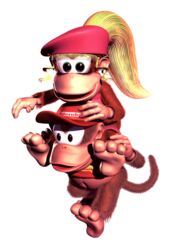  1995 3_toes 3d_(artwork) 4_fingers alpha_channel anthro baseball_cap belly beret biped black_eyeliner black_eyes blonde_hair bottomless brown_body brown_fur brown_tail carrying_another clothed clothing colored_nails conjoined_eyes diddy_kong digital_media_(artwork) dixie_kong donkey_kong_(series) drill_curls duo eyelashes eyeliner facial_markings feet female female_on_top fingernails fingers foot_focus full-length_portrait fur gloves_(marking) green_eyes hair hand_on_head hat head_markings headgear headwear hi_res kong leg_grab leg_markings light light_body light_skin lighting looking_at_viewer makeup male male_on_bottom mammal markings multicolored_body muzzle_(marking) nails navel nintendo official_art on_bottom on_shoulders on_top on_top_of open_mouth open_smile pink_clothing pink_fingernails pink_hat pink_headwear pink_nails pink_toenails pink_topwear plantigrade ponytail portrait primate red_clothing red_hat red_headwear red_shirt red_topwear semi-anthro shadow shirt simple_background slightly_chubby smile snout snout_markings socks_(marking) soles standing tail tan_body tan_markings tan_skin toenails toes topwear transparent_background two_tone_body unknown_artist walking 